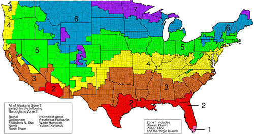 r-value insulation map based on climate in Maryland